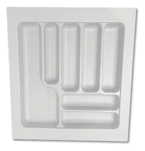 Cubiertero Organizador Plastico Cajon Cocina Blanco 49x49 Cm