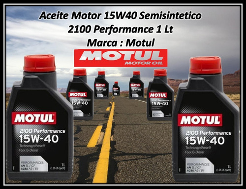Aceite Motor 15w40 Semisintetico 2100 Performance 1 Lt Motul