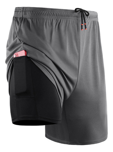 Pantalones Cortos Running Para Hombre Con Bolsillo Interior