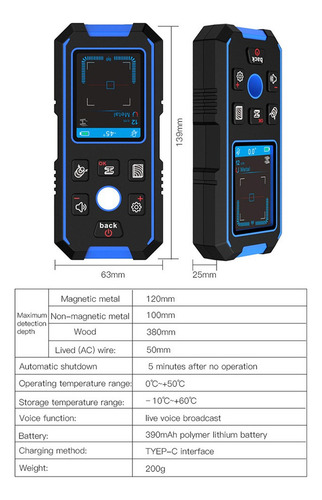 . Noyafa Nf-518 3 En 1 Detector De Metales Portátil Con