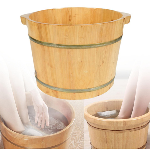 Bañera De Madera Para Pies, Barril De Madera Para Remojo De