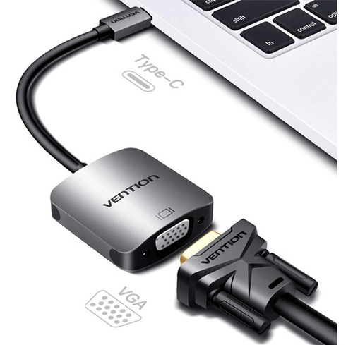 Adaptador Convertidor Usb Tipo C A Vga 1080p 60hz Vention