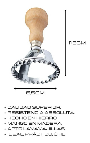 Imagen 2 de 6 de Corta Sorrentinos Hierro Mango Madera Pettish Online Cg