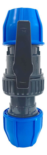 Válvula De União Dupla Pp Compressão - 20mm Cor Azul