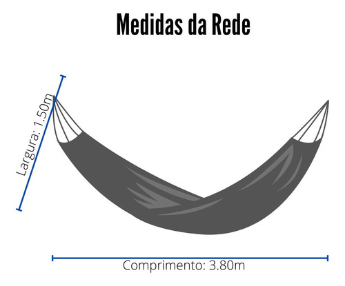 Rede De Dormir Descanso Balanco Casal Resistente Jeans
