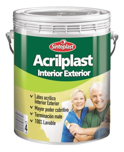 Acrilplast Látex Int/ext Sinteplast 4lt Colores - Imagen - Color Verde Foresta