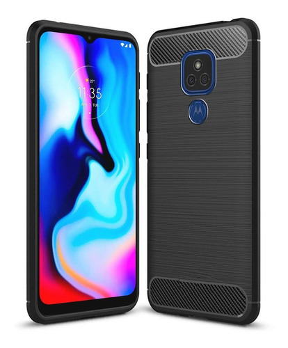 Funda Carbono Compatible Cn Motorola Moto G9 Play/ E7 Plus