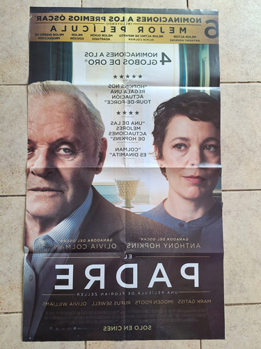 Afiche De Cine El Padre Anthony Hopkins (Usado)