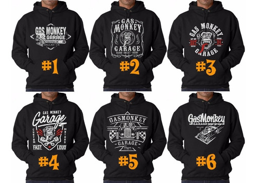 Imagen 2 de 2 de Sudadera Gorro Gas Monkey Garage Autos Tunning4 Envio Gratis