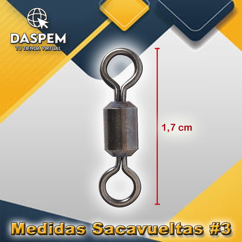 Sacavuelta Para Pesca Mustad #3 X 10pcs