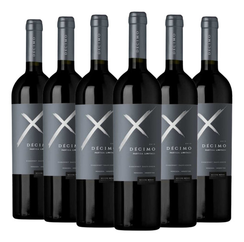 Vino Decimo Cabernet Sauvignon Caja X 6. Miguel Minni --