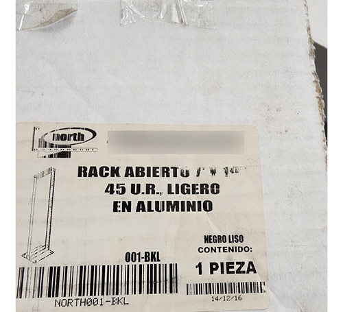 Rack De 2 Postes 2 Mtrs North Systems North005-bkl Negro (Usado)