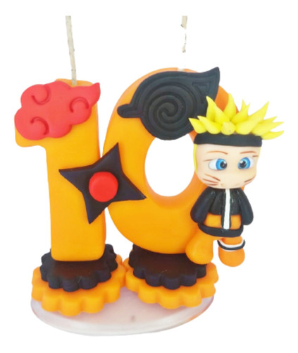 Vela Naruto 10 Anos Em Biscuit Personalizada