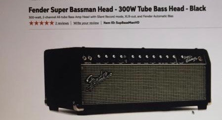 Amplificador De Tubo Para Bajo Fender Super Bassman 300w
