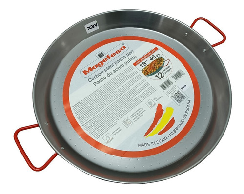 Paellera Paella Acero Pulido 46cm Magefesa 6229 Xavi