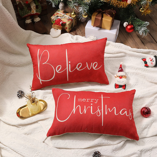 Juego De 2 Fundas De Almohada Navideñas 30 X 50 Cm