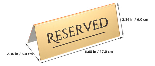 Señales De Mesa Reservada Señales De Asientos Reservados Tab