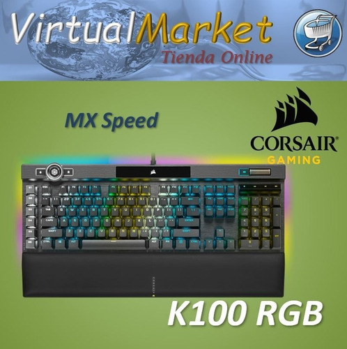 V Teclado Corsair K100 Rgb Inglés Mx Speed Linear