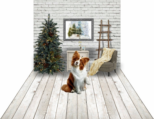 Fundo Fotográfico Pet Shop 1,20 X 1,70 M Tecido Sublimado 3d Cor Natal - Ja991 Desenho Impresso Modelos