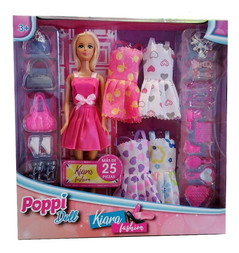 Muñeca Kiara Fashion Vestido Fucsia