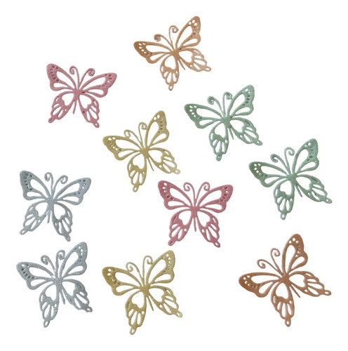Mariposas Troqueladas Tonos Pasteles Goma Eva Gli(20 Utotal) Colores Surtidos Mariposas En Tonos Pasteles