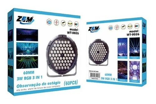 Par Led 64 Slim 60 Leds De 3w Rgb Dmx Triled Imediato