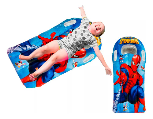 Flotador-inflable Infantill- Spiderman Y Frozen, 110 X 55 Cm
