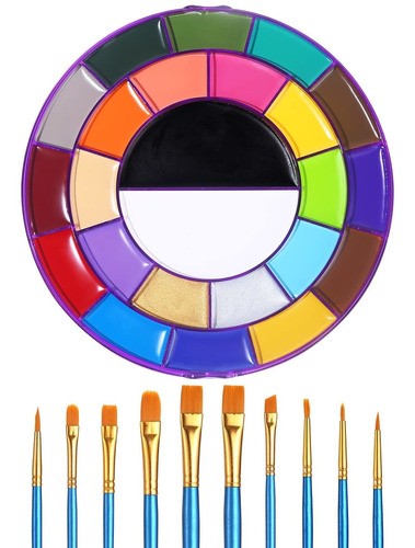 Bobisuka Kit De Pintura Facial Con Rotación De 24 Colores, P