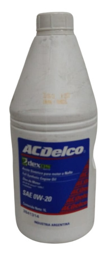 Bidon Aceite Acdelco Sintetico 1 Litro 0w20 Dexos1 Gen2 3c