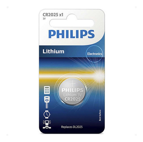 Pilas De Litio Philips Cr2025 3v X 5 Unidades - Otec