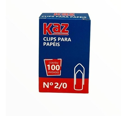 Clips 2/0 Prendedor Organizador Papel 100 Un Aço Trefilado