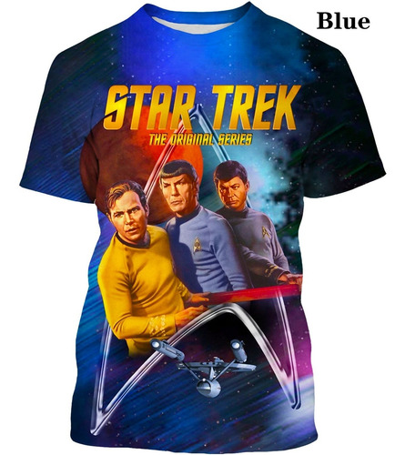 Polera Unisex Con Estampado 3d De Star Trek De Nueva Moda