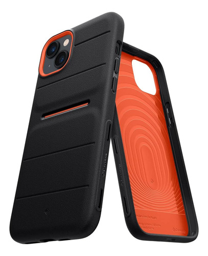 Funda Caseology Para iPhone 14 Plus Black N Orange