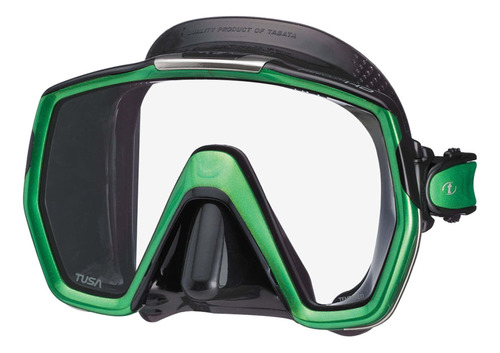 Tusa M-1001 Freedom Hd - Mscara De Buceo, Color Negro/verde