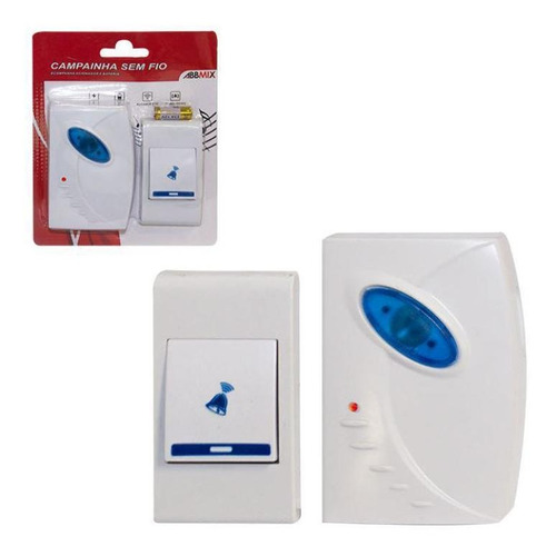 Campainha Casa Comercio Sem Fio Com 32 Melodias Alcance 80m Cor Branco 110V/220V