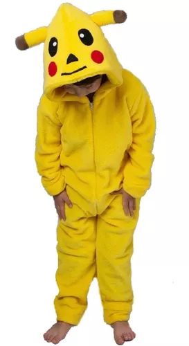 Pijama/macacão Pikachu De Bebê Levinho Com Capuz E Zíper