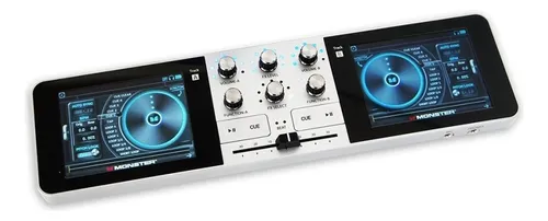 Controlador de DJ Monster GODJ MIXER PTBL preto/prata Controlador de DJ Monster GODJ MIXER PTBL preto/prata