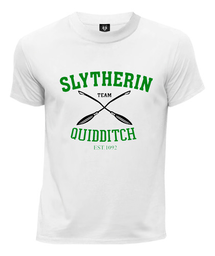 Camiseta Fan Escudo Casa Slytherin Quidditch Harry Potter