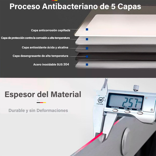 Lavaplatos Con Llave Moderno 100x48 Y Lavavasos Accesorios