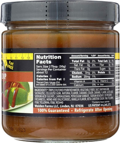 Walden Farms Caramel Dip Sin AzĂșcar 340 G
