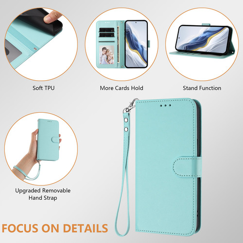 Funda Para Teléfono Samsung Galaxy A, Funda De Piel Tipo Cartera, Color Menta Pt187