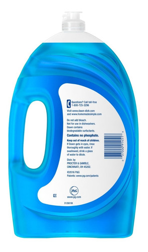 Imagen 5 de 8 de Dawn Blue Original Lavaplatos 2,21 Lts