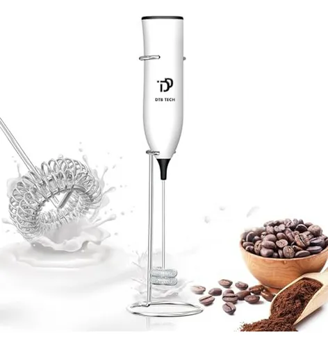 Batidora De Leche Doble Whisk, Potente Y Portátil Para Café,