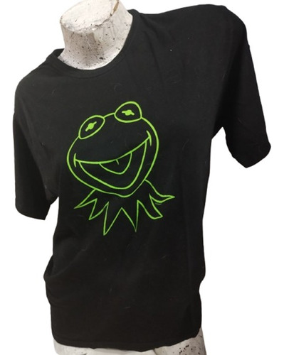 Remera Kermit La Rana Merch Original Negra Talle M (Usado)