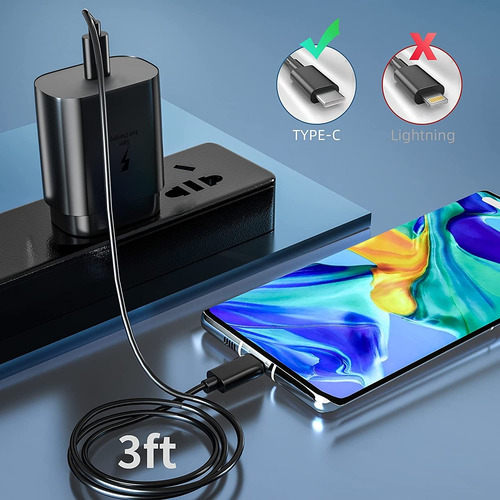 Cargador Usb C De Carga Rápida Super Type C Cable Android 25