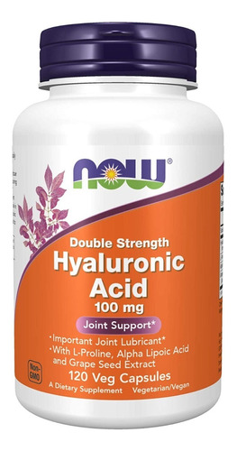 Ácido Hialurónico 100 Mg Apoyo Articular Now 120 Capsulas