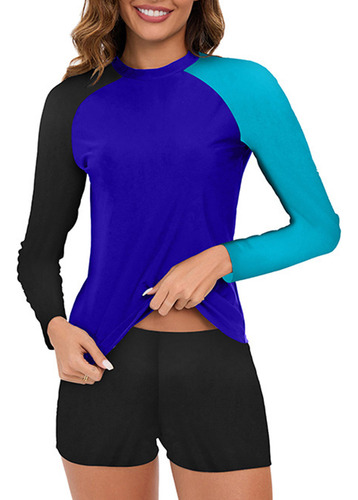 Traje De Baño J Para Mujer, Manga Larga, Blusas Y Pantalones