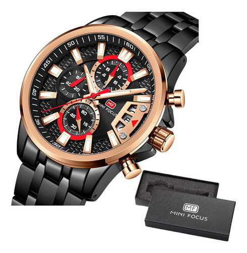 Reloj Moderno Mini Focus Chronograph De Acero Inoxidable