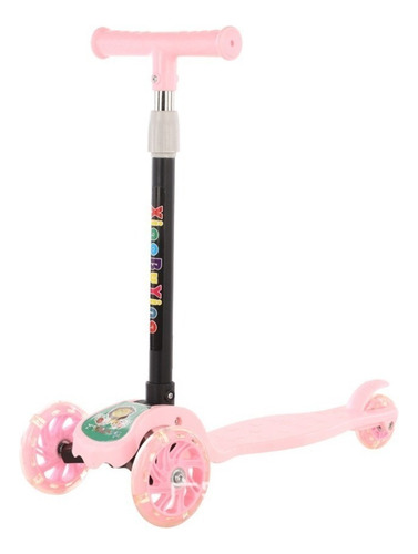 Monopatín de pie Crusec Scooter Led  rosa para niños