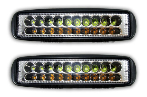 Par Barras Faro 20 Led Bicolor Aux Carro Moto Estrobo 